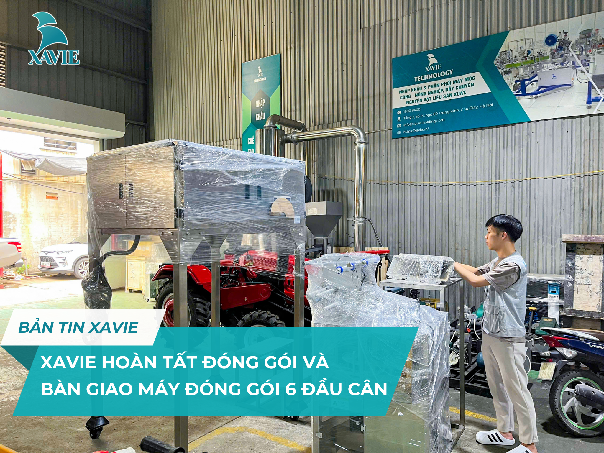 XAVIE hoàn tất đóng gói và bàn giao máy đóng gói 6 đầu cân