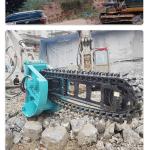 Máy đào rãnh xích đá gắn bánh cưa – bán chạy