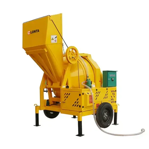 混凝土滚筒搅拌机 出口款JZC350型搅拌机可拖行滚筒搅拌机