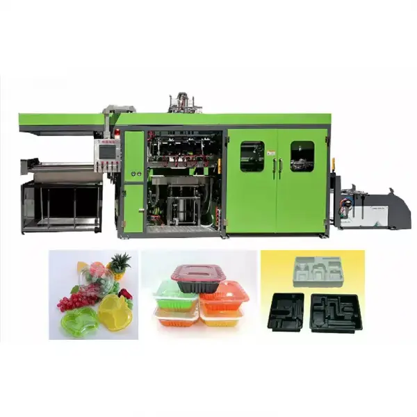 PPPET吸塑托盘成型一体机全自动吸塑成型机一次性餐盒制造机