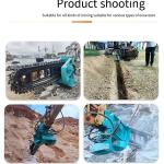 Máy đào rãnh xích đá gắn bánh cưa – bán chạy