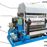 Máy làm khay đựng trứng bằng giấy bột tự động