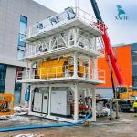 Máy trộn vữa xi măng kèm máy bơm và silo