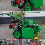 有客人需要一台“单行玉米收获机 玉米棒子剥皮粉碎收割一体机 手扶自走玉米收割机”