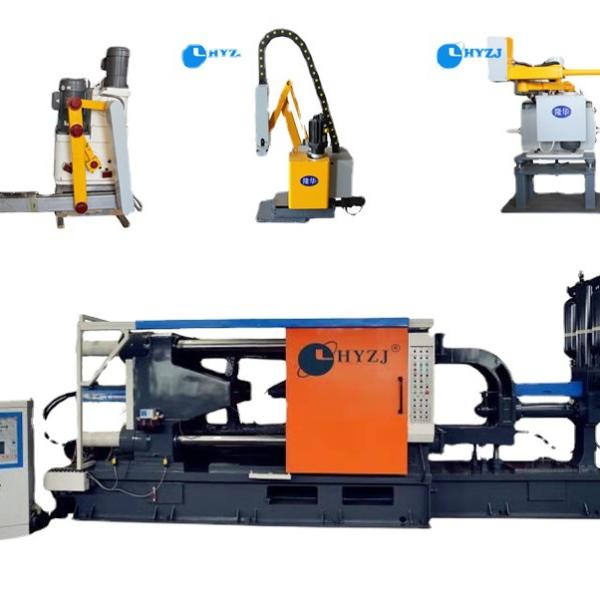 500T-900T全伺服机械臂铸铝机浇注设备自动上料给料舀铝水设备