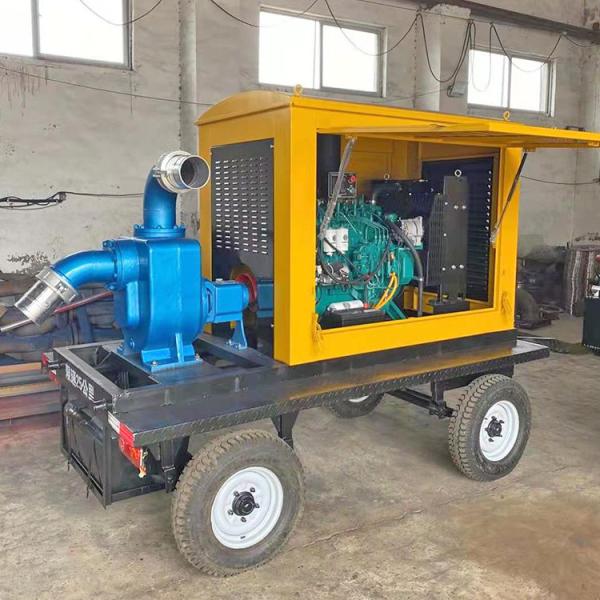 程煤柴油防汛应急泵车拖车式自吸移动泵车市政大流量排涝泵车