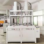 成型挤压液压机 滑台四柱双工位药片粉末成型液压机