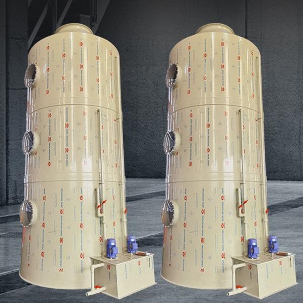 耐酸碱PP喷淋塔废气处理漆雾雾净化工业脱硫塔PP喷淋塔