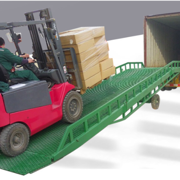 供应仓储物流移动式装卸货平台集装箱上货平台斜坡移动液压登车桥