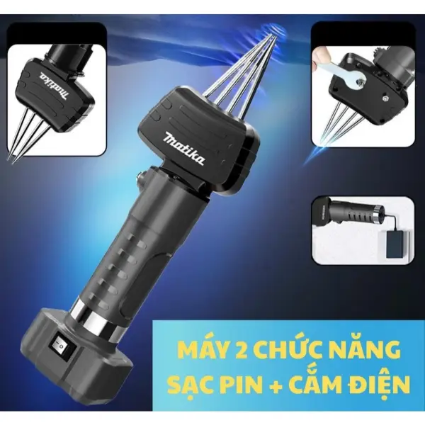 Máy nhổ lông vịt Natika 4 kẹp – Phiên bản mới nhất, kết hợp sạc pin và cắm điện tiện lợi