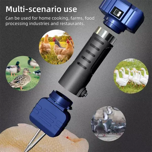 Máy nhổ lông vịt sạc pin kết hợp cắm điện 2 đầu kẹp