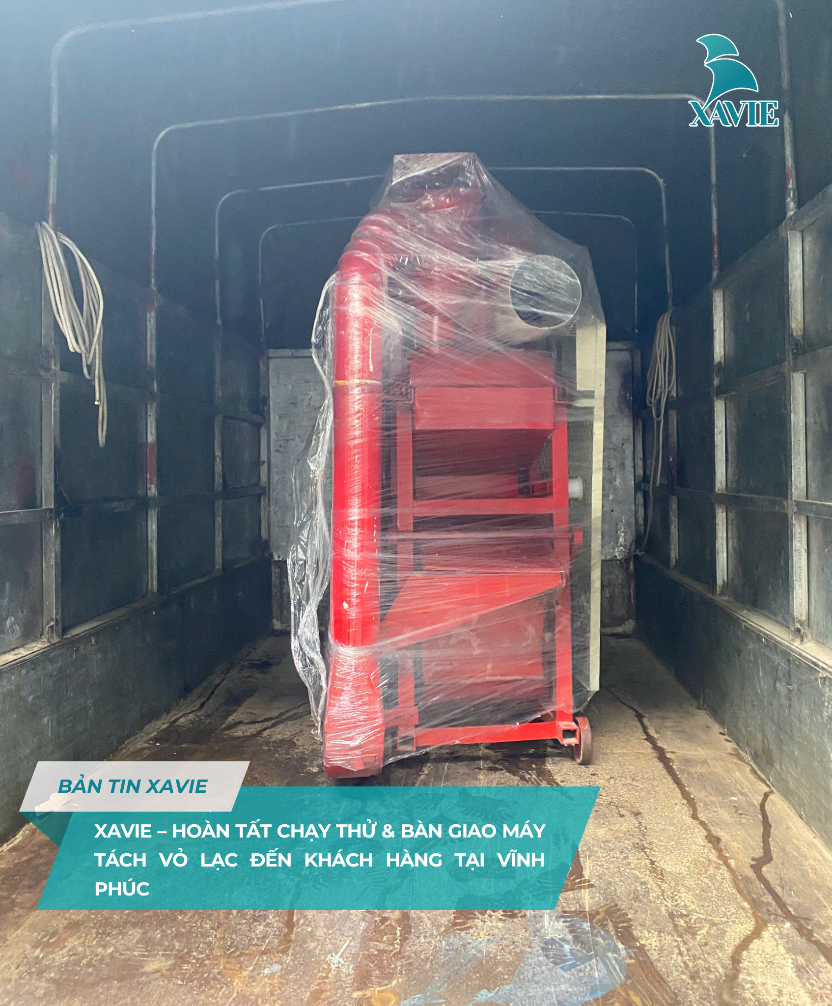 XAVIE – HOÀN TẤT CHẠY THỬ & BÀN GIAO MÁY TÁCH VỎ LẠC ĐẾN KHÁCH HÀNG TẠI VĨNH PHÚC